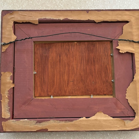 Original Painting Fruit Orange Dark Green Distressed Vintage Styled Mat Frame - Picture 13 of 13